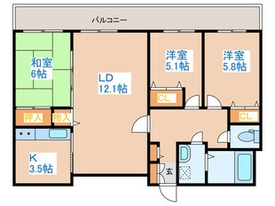 ソレイユ発寒の物件間取画像